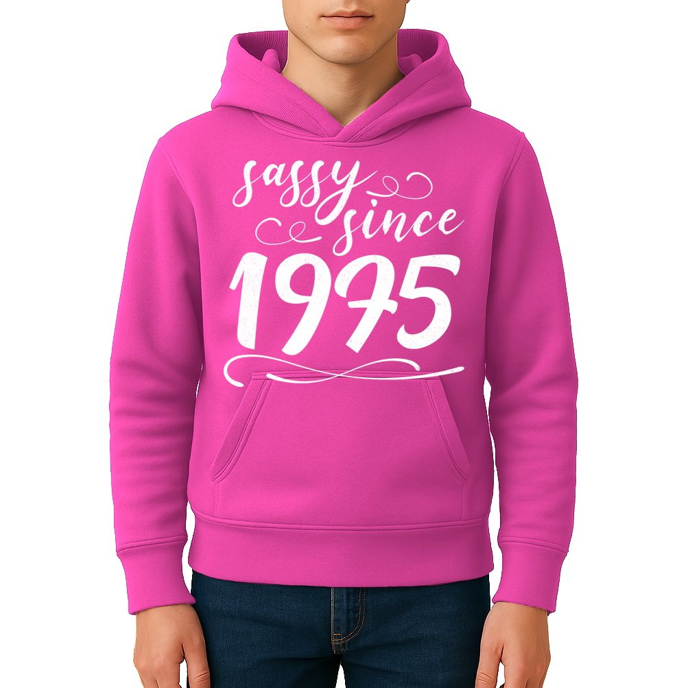 Sassy Since 1975 Birthday 50th Birthday Kids Hoodie