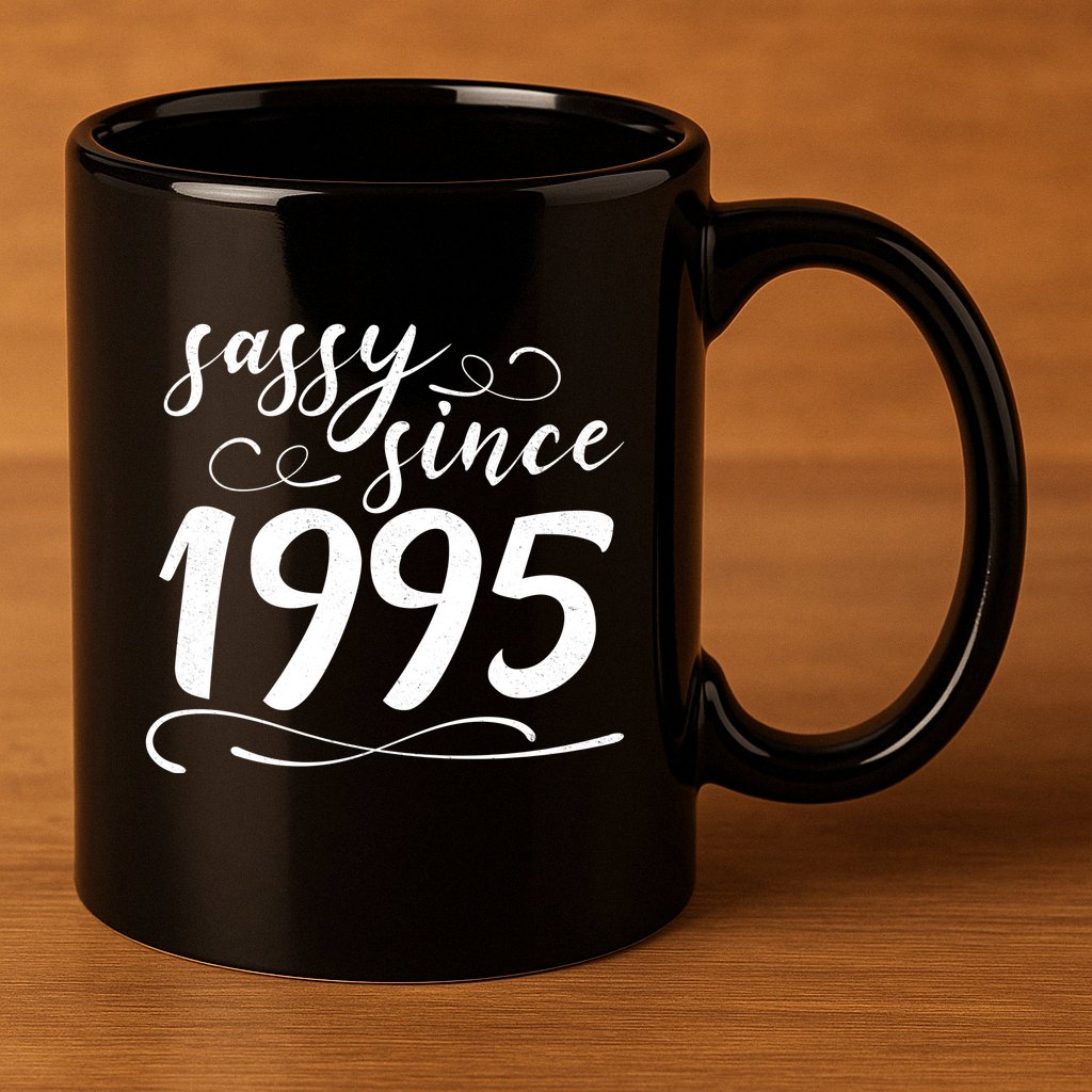 Sassy Since 1995 Birthday 30th Birthday 11oz C Handle Ceramic Mug
