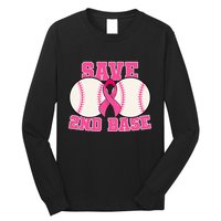 Save Second 2nd Base Breast Cancer Survivor Long Sleeve Shirt