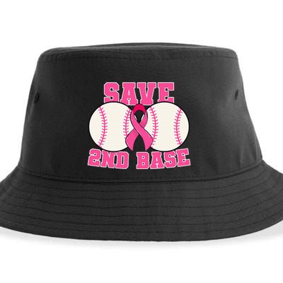Save Second 2nd Base Breast Cancer Survivor Sustainable Bucket Hat