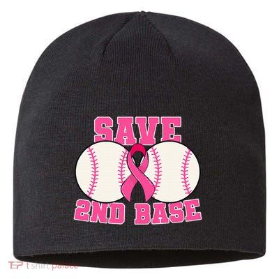 Save Second 2nd Base Breast Cancer Survivor Sustainable Beanie