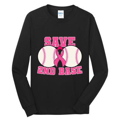 Save Second 2nd Base Breast Cancer Survivor Tall Long Sleeve T-Shirt