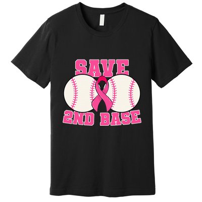 Save Second 2nd Base Breast Cancer Survivor Premium T-Shirt
