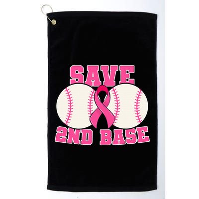 Save Second 2nd Base Breast Cancer Survivor Golf Towel