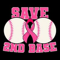 Save Second 2nd Base Breast Cancer Survivor Women's V-Neck T-Shirt