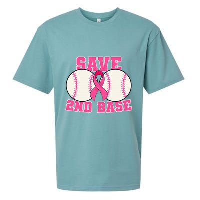 Save Second 2nd Base Breast Cancer Survivor Sueded Cloud Jersey T-Shirt