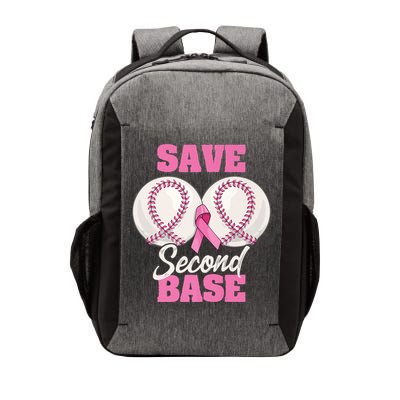 Save Second 2nd Base Funny Baseball Breast Cancer Awareness Premium Vector Backpack