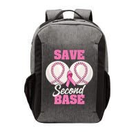 Save Second 2nd Base Funny Baseball Breast Cancer Awareness Premium Vector Backpack
