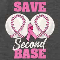 Save Second 2nd Base Funny Baseball Breast Cancer Awareness Premium Vector Backpack
