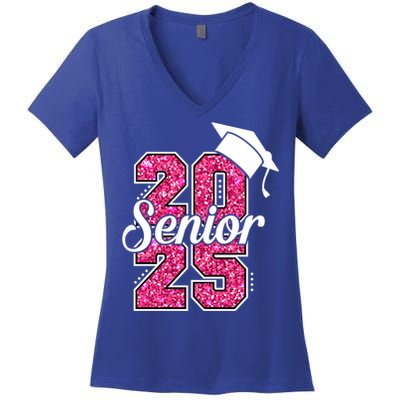 Student Senior 2025 Class Of 2025 Graduate College Meaningful Gift Women's V-Neck T-Shirt