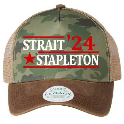 Stapleton Strait 24 Retro Vintage Country Cowboy Western Legacy Tie Dye Trucker Hat