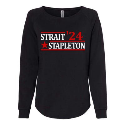 Stapleton Strait 24 Retro Vintage Country Cowboy Western Womens California Wash Sweatshirt