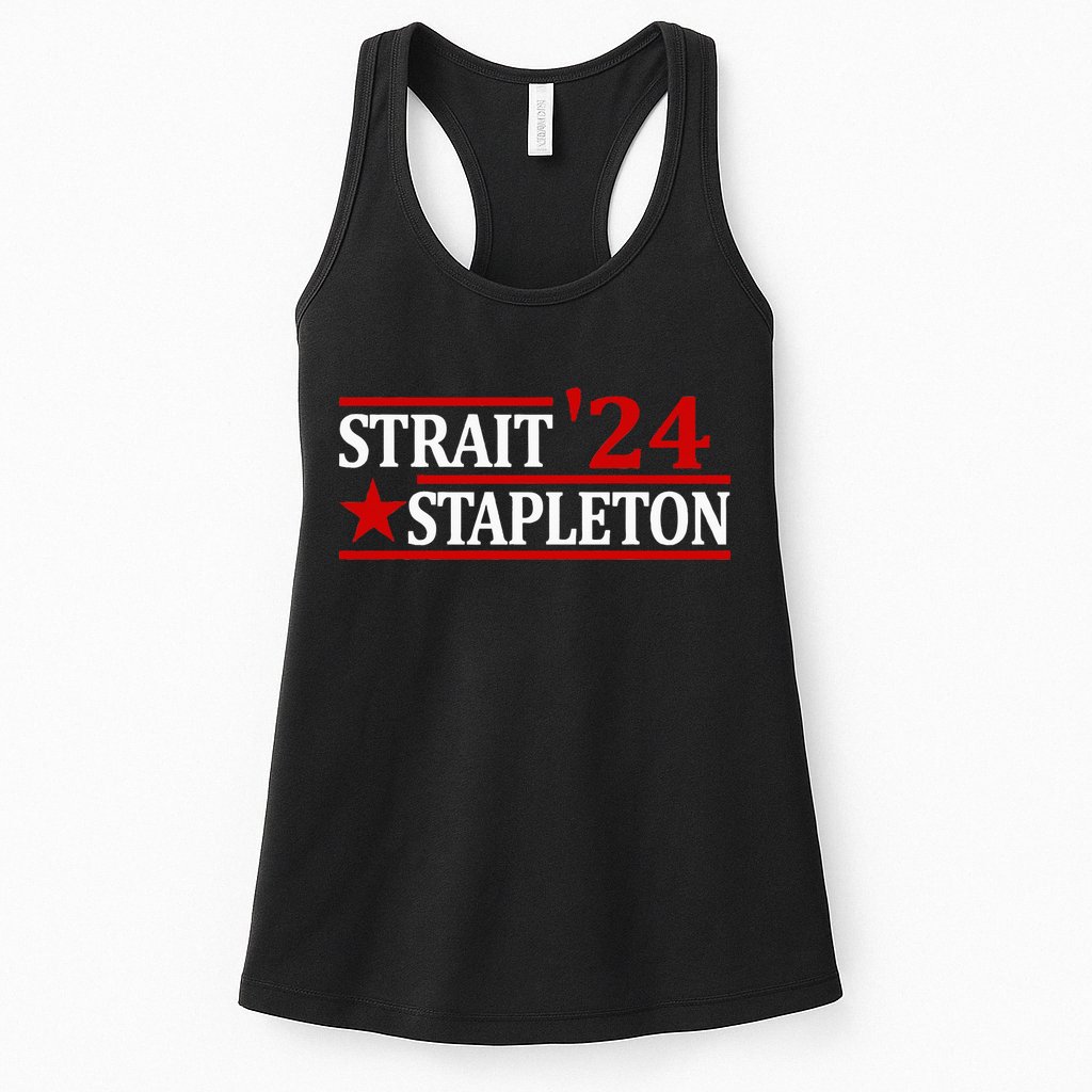 Stapleton Strait 24 Retro Vintage Country Cowboy Western Womens Tank Top