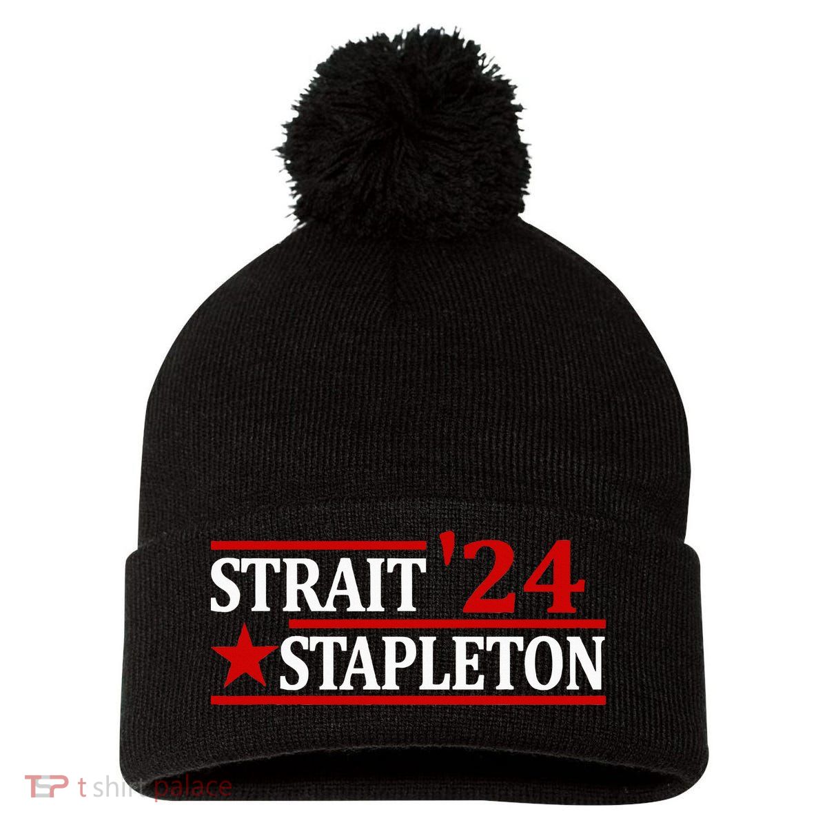 Stapleton Strait 24 Retro Vintage Country Cowboy Western Pom Pom 12in Knit Beanie