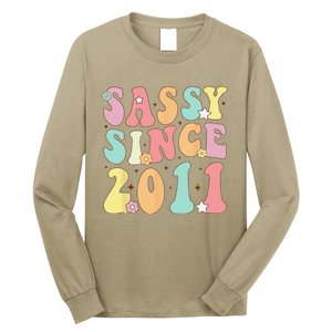 Sassy Since 2011 Groovy Retro Birthday Women Long Sleeve Shirt