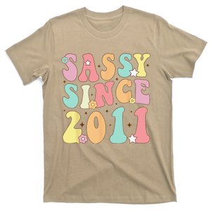 Sassy Since 2011 Groovy Retro Birthday Women T-Shirt