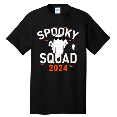 Spooky Squad 2024 Scary Halloween Bat Boo Tall T-Shirt