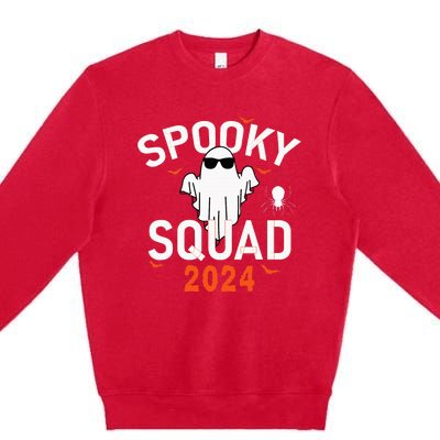 Spooky Squad 2024 Scary Halloween Bat Boo Premium Crewneck Sweatshirt