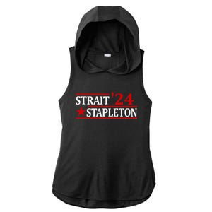 S.T.A.P.L.E.T.O.N S.T.R.A.I.T 24 Retro Country Cowboy Western Ladies PosiCharge Tri-Blend Wicking Draft Hoodie Tank