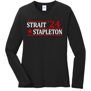 S.T.A.P.L.E.T.O.N S.T.R.A.I.T 24 Retro Country Cowboy Western Ladies Long Sleeve Shirt