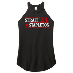 S.T.A.P.L.E.T.O.N S.T.R.A.I.T 24 Retro Country Cowboy Western Women's Perfect Tri Rocker Tank