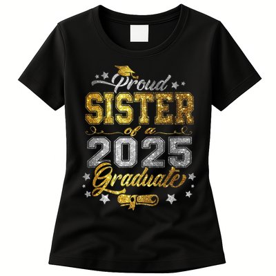 Sister Senior 2025 Proud Sister Of A Class Of 2025 Graduate Womens T-Shirt