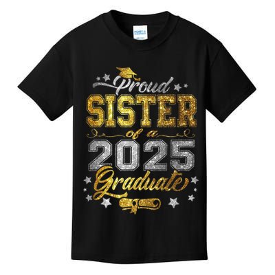 Sister Senior 2025 Proud Sister Of A Class Of 2025 Graduate Kids T-Shirt