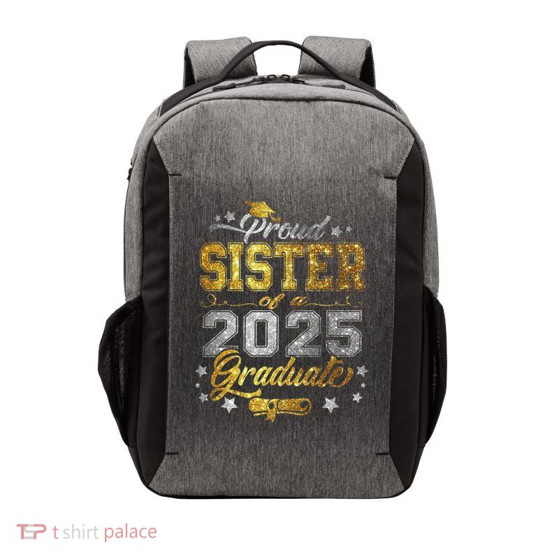 Sister Senior 2025 Proud Sister Of A Class Of 2025 Graduate Vector Backpack