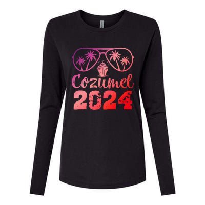 Summer Sunglasses 2024 Vacation Mexico Cozumel Beach Womens Cotton Relaxed Long Sleeve T-Shirt