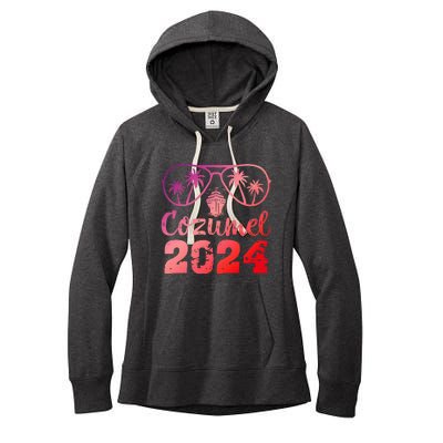 Summer Sunglasses 2024 Vacation Mexico Cozumel Beach Women's Fleece Hoodie