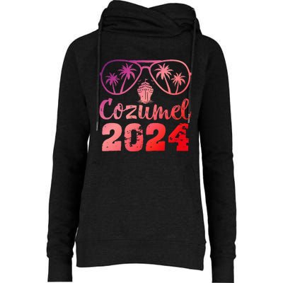 Summer Sunglasses 2024 Vacation Mexico Cozumel Beach Womens Funnel Neck Pullover Hood