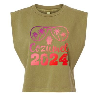 Summer Sunglasses 2024 Vacation Mexico Cozumel Beach Garment-Dyed Women's Muscle Tee