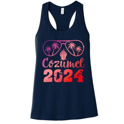 Summer Sunglasses 2024 Vacation Mexico Cozumel Beach Women's Racerback Tank