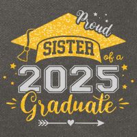 Sister Senior 2025 Proud Sister Of A Class Of 2025 Graduate Cotton Canvas Backpack