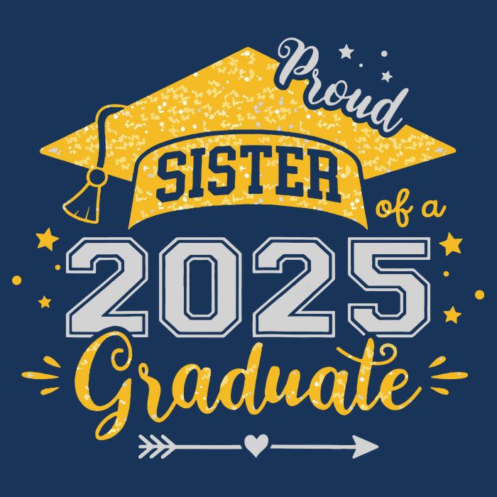 Sister Senior 2025 Proud Sister Of A Class Of 2025 Graduate Flatbill Hat