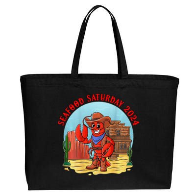 Seafood Saturday 2024 Cotton Canvas Jumbo Tote