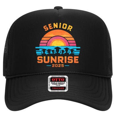 Senior Sunrise 2025 Seniors Shirts Of Class Graduation High Crown Mesh Back Trucker Hat