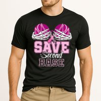 Save Second 2nd Base Baseball Breast Cancer Cooling Performance Crew T-Shirt