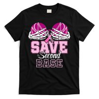 Save Second 2nd Base Baseball Breast Cancer T-Shirt