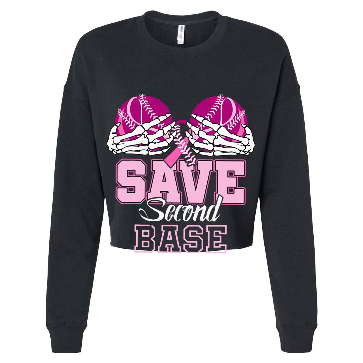 Save Second 2nd Base Baseball Breast Cancer T-Shirt