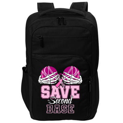Save Second 2nd Base Baseball Breast Cancer Impact Tech Backpack