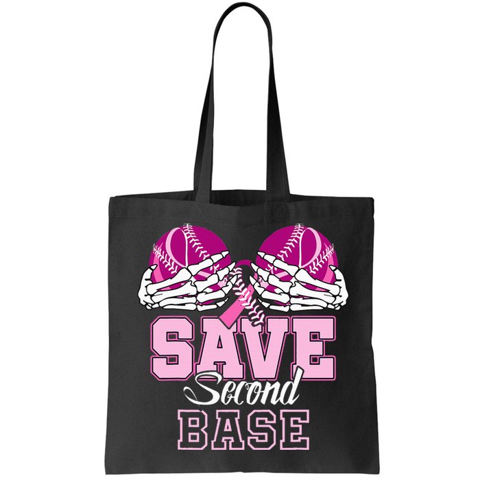 Save Second 2nd Base Baseball Breast Cancer Bag