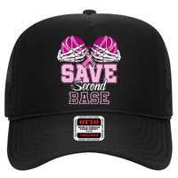 Save Second 2nd Base Baseball Breast Cancer Hat