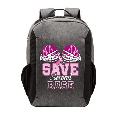 Save Second 2nd Base Baseball Breast Cancer Vector Backpack
