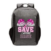 Save Second 2nd Base Baseball Breast Cancer Vector Backpack