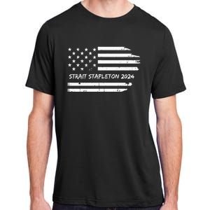 S.T.R.A.I.T S.T.A.P.L.E.To.N 2024 Usa Flag Patriotic Adult ChromaSoft Performance T-Shirt