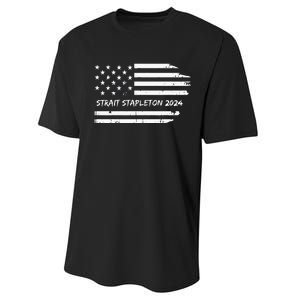 S.T.R.A.I.T S.T.A.P.L.E.To.N 2024 Usa Flag Patriotic Performance Sprint T-Shirt