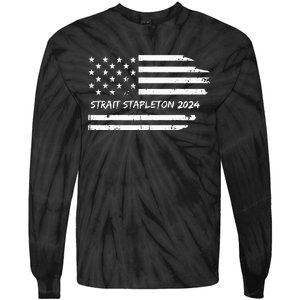 S.T.R.A.I.T S.T.A.P.L.E.To.N 2024 Usa Flag Patriotic Tie-Dye Long Sleeve Shirt