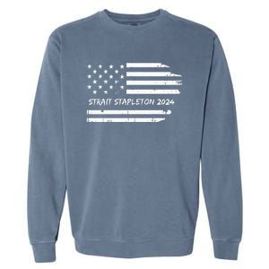 S.T.R.A.I.T S.T.A.P.L.E.To.N 2024 Usa Flag Patriotic Garment-Dyed Sweatshirt