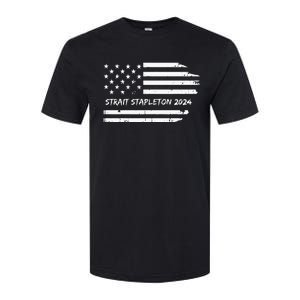 S.T.R.A.I.T S.T.A.P.L.E.To.N 2024 Usa Flag Patriotic Softstyle CVC T-Shirt